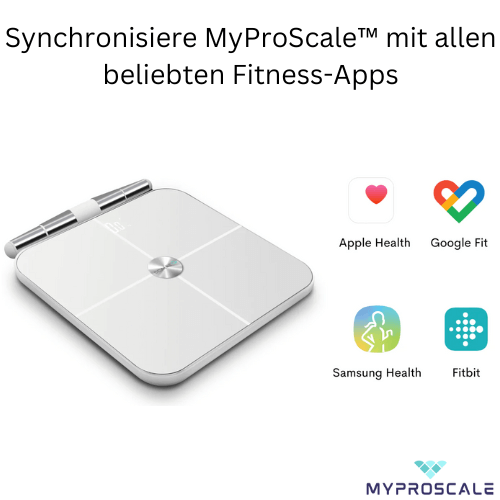 MyProScale | Premium Körperfettwaage | Smarte Körperfettanalyse | BMI-Waage mit 8 Elektroden