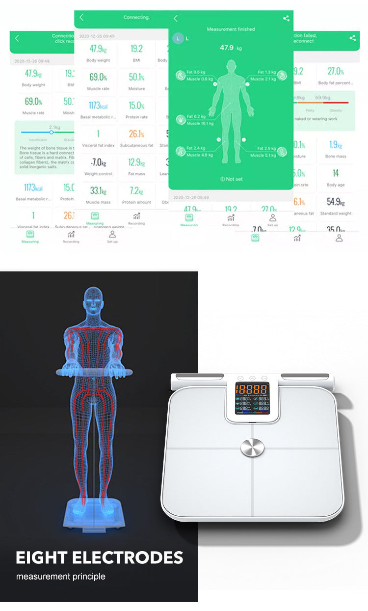 8-Elektroden-Smart-Körperfettwaage