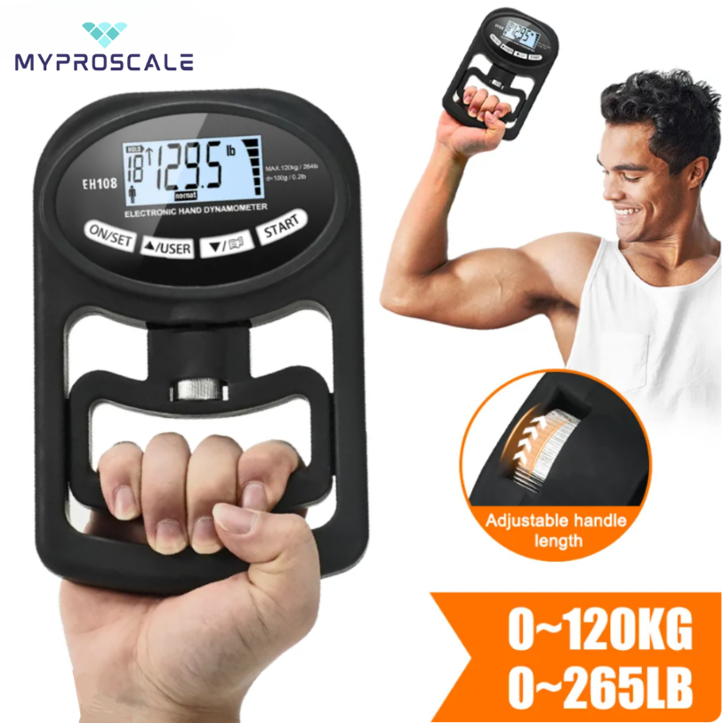 MyProScale™ - Grip Strength Meter: Measure up to 120 kg