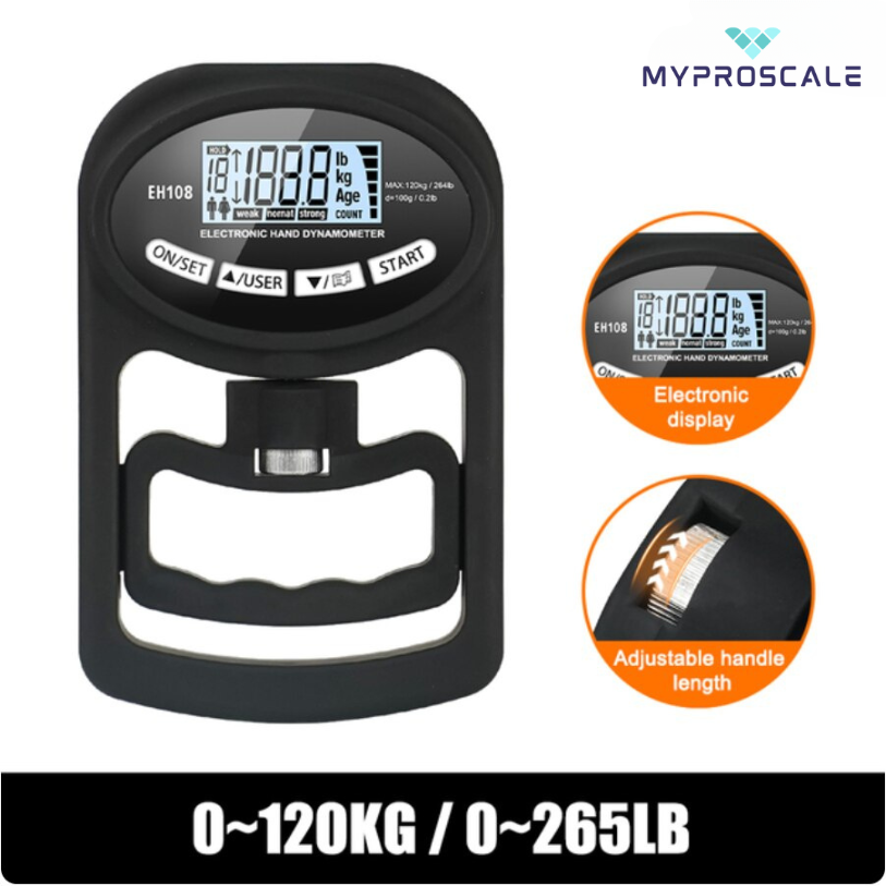 MyProScale™ - Grip Strength Meter: Measure up to 120 kg