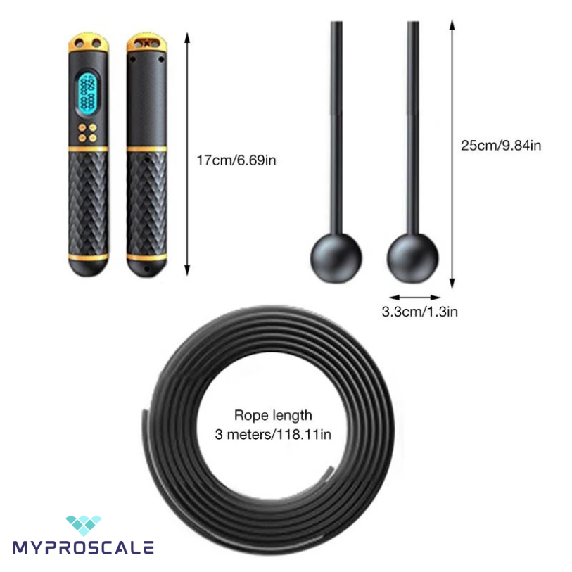 MyProScale™ - 2-in-1 skipping rope with digital counters