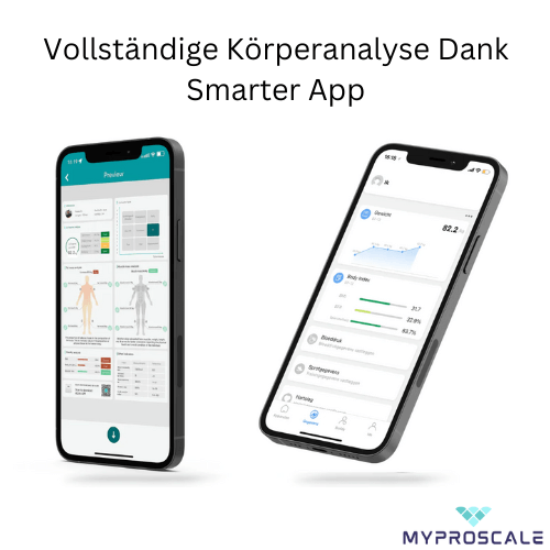 MyProScale™ | Premium Körperfettwaage | Smarte Körperfettanalyse | BMI-Waage mit 8 Elektroden